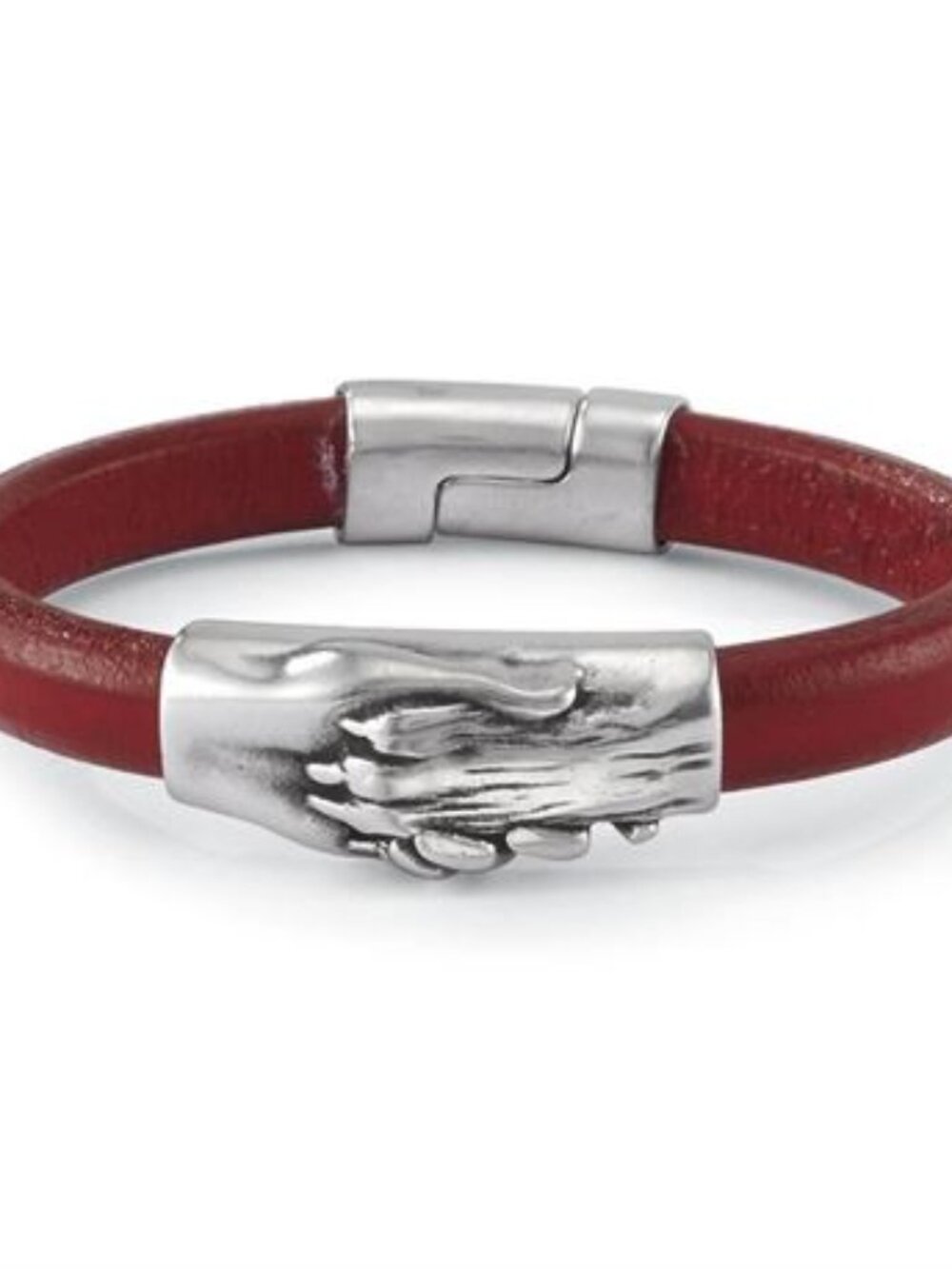 NWT  Silver Plated Hand & Paw Project Charm Leather Bracelet (X-Small & Small)